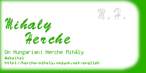 mihaly herche business card